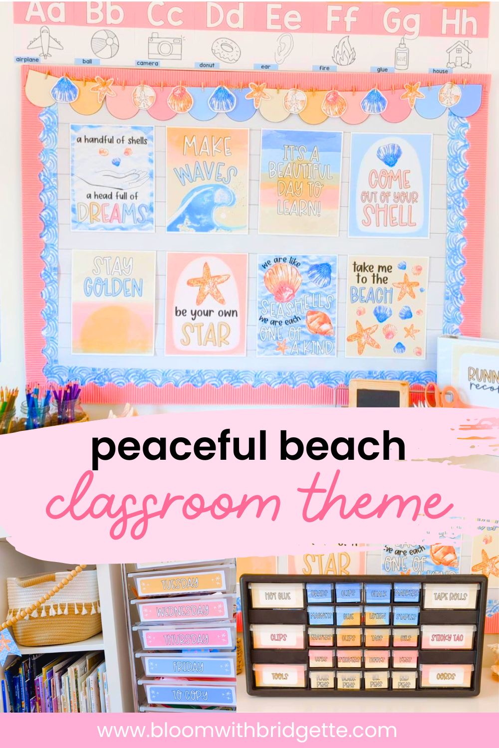 Peaceful Beach Classroom Theme and Decor - Bloom with Bridgette